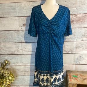 XXL Turquoise V neck short sleeve dress. New without tags.